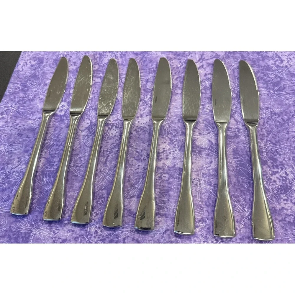 Oneida Surge Glossy Stainless Steel Flatware Solid Dinner Knife‎ Knives Set Of 8